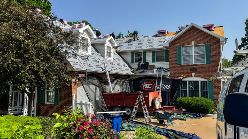 Roof replacement checklist showing steps before during and after roofing project for homeowners in Missouri homes