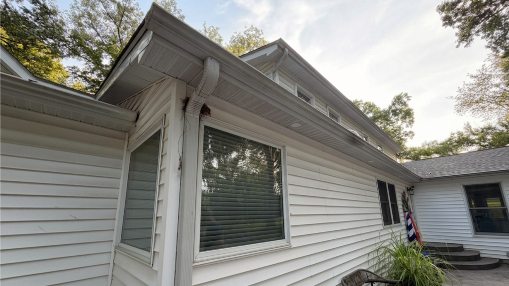 Professional siding inspection Missouri showing an exterior contractor inspecting residential siding for damage, moisture intrusion, and structural issues.
