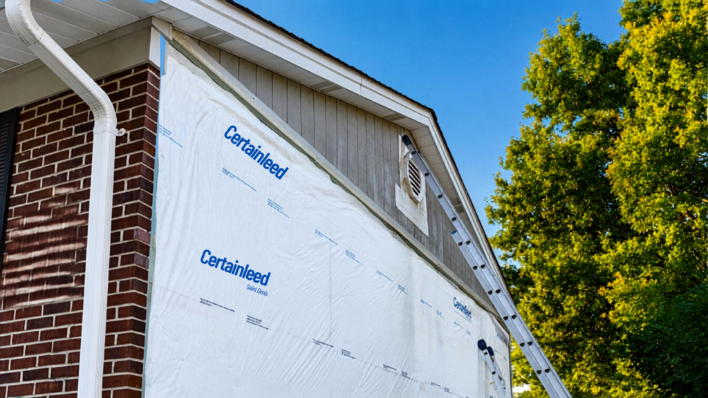 Siding installation Washington MO showing layers that protect a home from moisture and weather damage